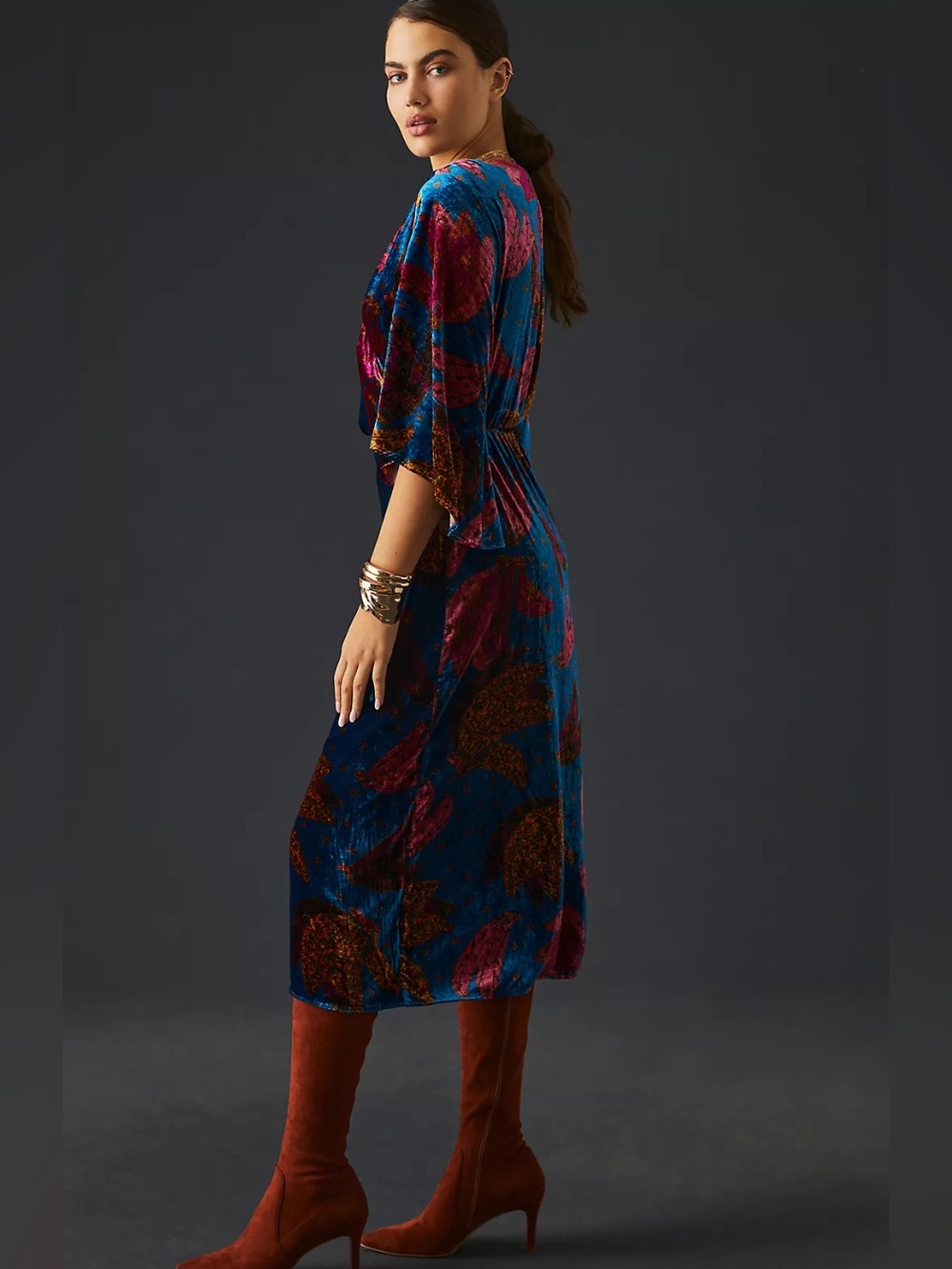Farm Rio Velvet Wrap Dress